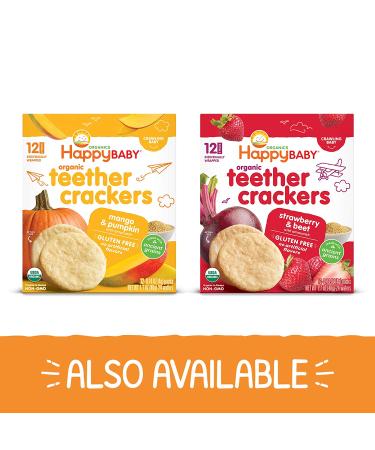 Happy Family Organics Organic Teethers Gentle Teething Wafers Sitting Baby Sweet Potato & Banana 12 Count 0.14 oz (4 g) Each - Pack of 6 - Buy Online on SooperMarket.com