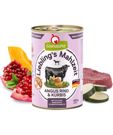 Granapet Liebling's Angus Beef & Pumpkin Wet Dog Food | Grain-Free No Sugar Additives | 6 x 400g Single Feed Pack - Buy Online on SooperMarket.com