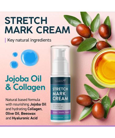 Stretch Mark Cream - Maternity Skin Care with Collagen, Jojoba, and Olive Oil - Prevents and Fades Stretch Marks - Hydrating Belly Lotion for Pregnant Women - 4 oz - Buy Online on SooperMarket.com
