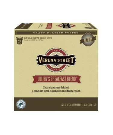 Verena Street Julienâ€™s Breakfast Blend Coffee - Medium Roast, 32 Single-Serve Cups - Buy Online on SooperMarket.com