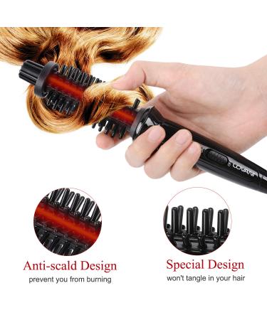 LOVANI Mini Travel Hair Curling Iron Brush - Dual Voltage 3-in-1 Ceramic Ionic Curler for Short Hair with Anti-Scald Protection & Travel Bag - Buy Online on SooperMarket.com
