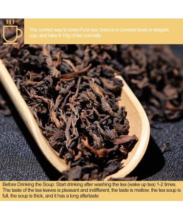 Pu'Er Ripe Tea 60G(2.1Oz) The Taste of The Tea Leaves is Pleasant and Indifferent The Taste is Mellow The Tea Soup is Full The Soup Has a Thick Taste for Family and Friends - Buy Online on SooperMarket.com