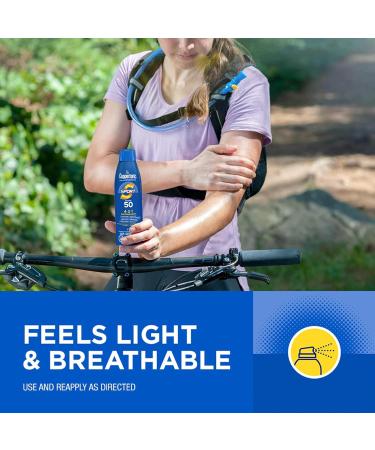 Coppertone Sport Sunscreen Spray SPF 50 (177 mL) Lightweight Body and Face Sunscreen Water Resistant Sun Protection - Buy Online on SooperMarket.com