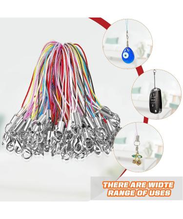Flutesan Lobster Clasp Cords - 100 Pieces, 9 Colors - Mini Lariat Cord Straps for DIY Jewelry - Cellphone/USB/Keychain Lanyards - Buy Online on SooperMarket.com