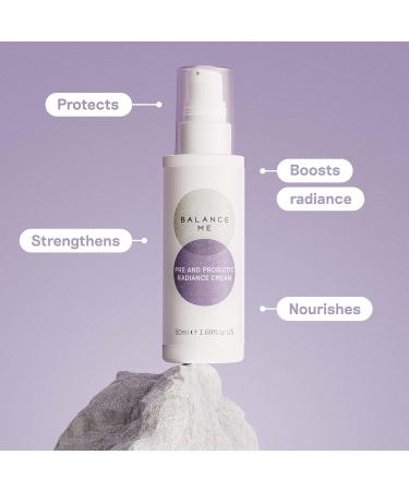 Balance Me Pre & Probiotic Radiance Cream | Vegan Face Moisturizer with Hyaluronic Acid & Squalane | All Skin Types | 50ml | Made in UK - International Shipping - Buy Online on SooperMarket.com