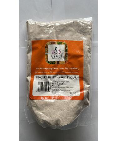 Asali Finger Millet (Ragi) Flour/ Gluten Free 2 Kg (1Kgx2)