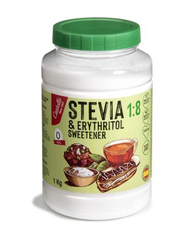 Castello since 1907 Stevia + Erythritol 1:8 Sweetener | 1g 8g of sugar | 100% Natural Sugar Substitute - 0 Calories - 0 Glycemic Index - Keto and Paleo - 0 Net Carbohydrates - Non-GMO - 1kg