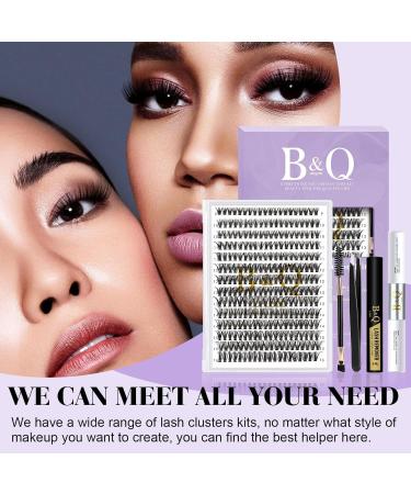 B&Q DIY Eyelash Extension Kit 280 PCS Cluster Lashes Kit C Curl 9-16mm - Lash Bond, Seal Remover & Applicators - Ultimate DIY Lash Extensions Kit - Buy Online on SooperMarket.com