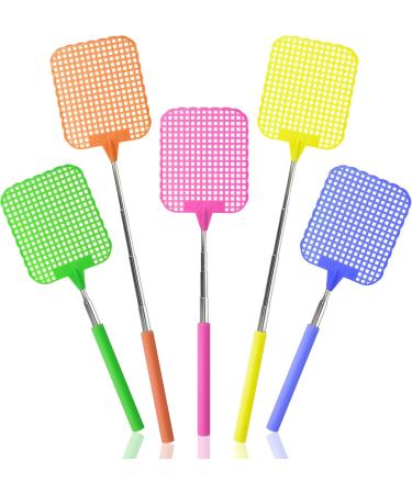 Com-Four 2x Telescopic Flap Clap - Insect Protection & Pest Control Fly Catcher | Adjustable 24-56 cm | 2-Piece Mix - Buy Online on SooperMarket.com