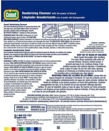 Comet 32987 Powder Cleanser with Bleach - 21 oz | Powerful Stain Removal for International Shipping - Buy Online on SooperMarket.com