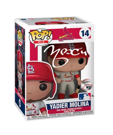 Yadier Molina #14 Facsimile Signed Reprint Laser Autographed Funko POP! Baseball MLB: St. Louis Cardinals Figurine with Protector Case