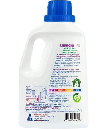 LaundraPet Premium Laundry Detergent - Remove Animal Odors & Stains | Ideal for Home, Clinic, or Kennel | Economical Pet Detergent | 64 Oz - Buy Online on SooperMarket.com