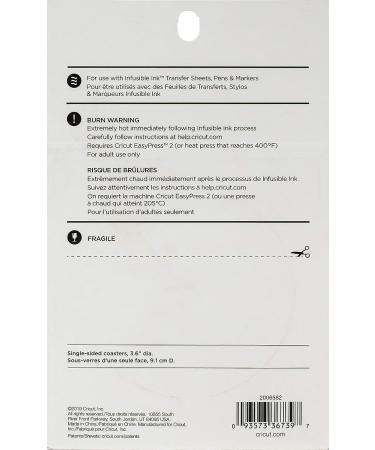 Cricut Coaster Blanks - Ceramic Infusible Ink - White Circle - Buy Online on SooperMarket.com