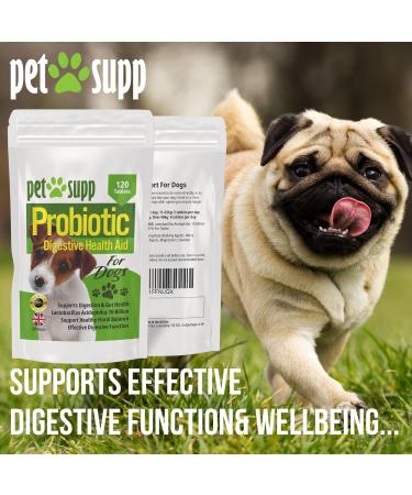 PetSupp Probiotics for Dogs Good Stomach & Gut Health 120 Probiotic Tablets Handy Re-Sealable Bag. - Buy Online on SooperMarket.com