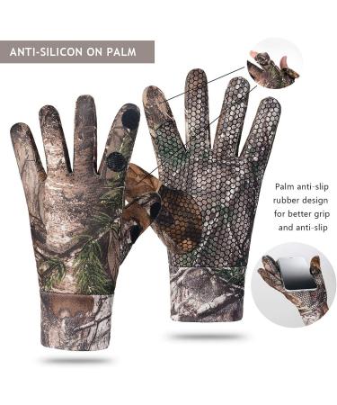 EAmber Camouflage Hunting Gloves - Full Finger/Fingerless Anti-Slip Camo Glove with Fleece-Lined Interior - Ideal for Archery & Outdoor Activities - Large - Buy Online on SooperMarket.com