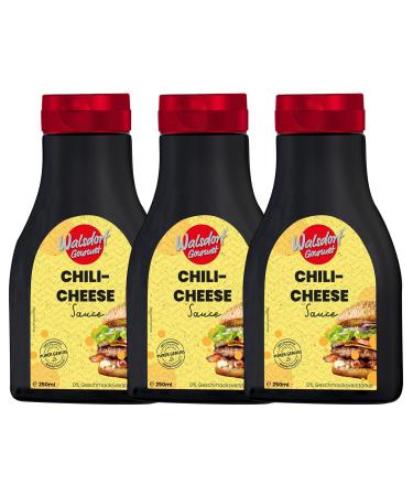 Walsdorf Gourmet Chili Chili Sauce 3 x 250 ml tube/cheese sauce made of high -quality ingredients/creamy sharp cheese sauce/afternoon cheese dip/delicious cheese sauce without flavor enhancers 250 ml (3 Pack)