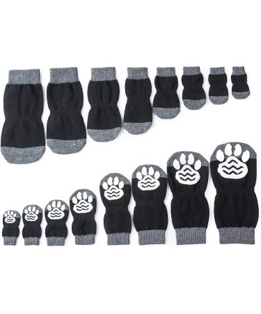 Pet Heroic Anti-Slip Dog & Cat Socks with Rubber Reinforcement - Indoor Paw Protector for Traction Control - 8 Sizes Available (Black, Size S) - Buy Online on SooperMarket.com