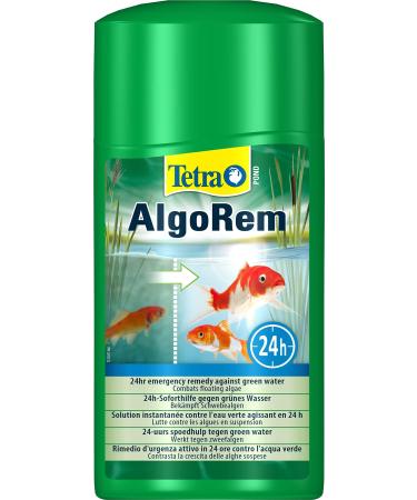 Tetra Pond AlgoRem - 24-hour emergency aid against green water in the garden pond combats floating algae 1 L bottle