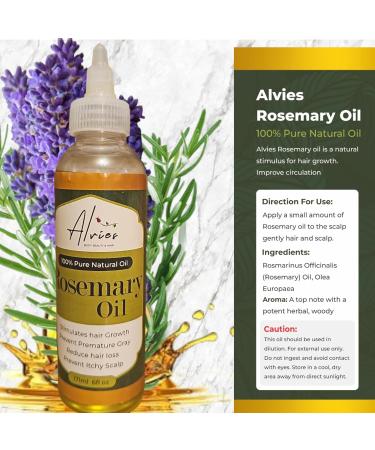 Rosemary Oil 170ml - Handcraft 100% Pure and Natural Rosemary Essential Oil Undiluted Rosemary Oil for Hair Skin and Nails - Cleansing Enhanced Shine and Dry Scalp Treatment - Buy Online on SooperMarket.com