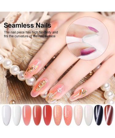 Kalolary Dual Nail Forms Set - 120PC Stiletto False Nail Tips & Pink Nail Clips with Dual-Ended Poly UV Gel Brush for Nail Art Extension - Buy Online on SooperMarket.com