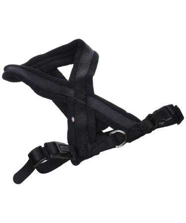 Trixie Premium touring harness size S: chest circumference 35 65 cm/20 mm in black - sporty dog harness with pleasant fleece padding continuously adjustable for small dogs 203701 black S: 35 65 cm/20 mm