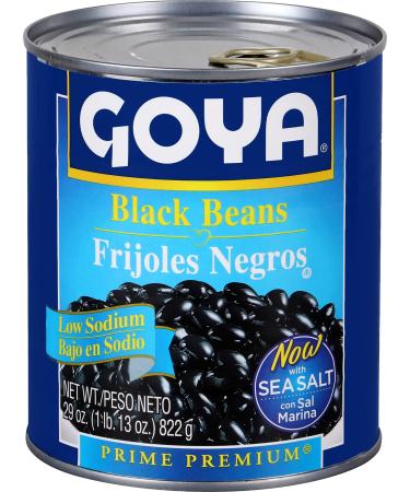 Goya Foods Low Sodium Black Beans, 29 Ounce (Pack of 12) 1.81 Pound (Pack of 12)