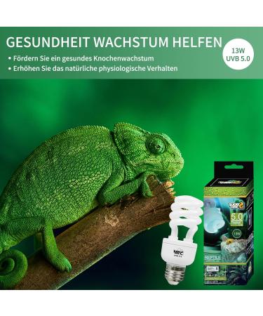 Buy Lucky Herp UVB Lamp 13W E27 - Ideal for Reptiles & Turtles | Best UVB 150 Terrarium Lighting - Buy Online on SooperMarket.com