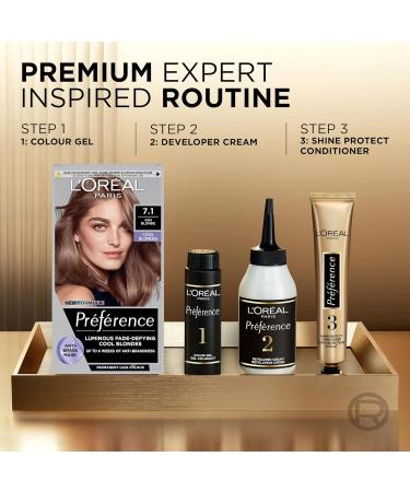 L'Oreal Paris Luminous Colour Permanent Hair Dye 7.1 Iceland Ash Blonde - Anti-Brassiness, Long-Lasting, All Hair Types - 1 Application - Buy Online on SooperMarket.com