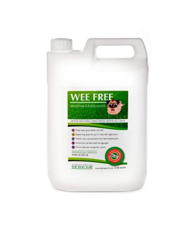WEE FREE 5 Ltr Artificial Grass Cleaner and Pet Odour Eliminator for Dog Urine - Neutraliser and Deodoriser for Dog Wee on Astro Turf and Fake Lawns. Safe for Dogs and Animals.
