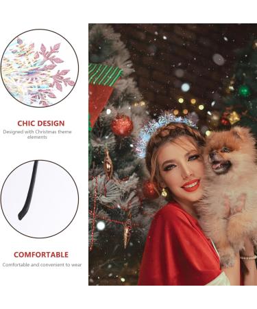 Christmas Snowflake Headbands Glitter Tinsel Headbands Sparkling Christmas Hair Hoop Headpiece Xmas Holiday Favors for Women Costume Pink - Buy Online on SooperMarket.com