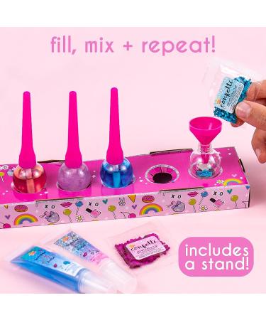 Just My Style Shimmer Pop Lip Gloss DIY Kit - Create 5 Lollipop-Shaped Glosses with Funnel, Containers, Base, Glitter & More - Buy Online on SooperMarket.com
