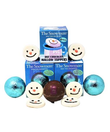 The Snowman and the Snowdog Hot Chocolate Bomb (2 x 45g) and Marshmallow Toppers (60g) Gift Set - Xmas Eve Box Festive Treat Stocking Fillers