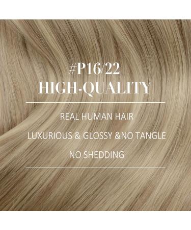 Buy Younsee 55cm Clip-In Real Hair Extensions - Blonde #16/25 120g 7PCs - Premium Remy Hair for Effortless Style - Buy Online on SooperMarket.com