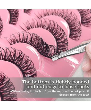 10 Pairs Eyelashes False Eyelashes Strip Lashes Russian Strip Lashes Natural Lashes Fluffy Cluster Lashes 3D False Eyelashes D Curl False Eyelashes(DH06-H5) - Buy Online on SooperMarket.com