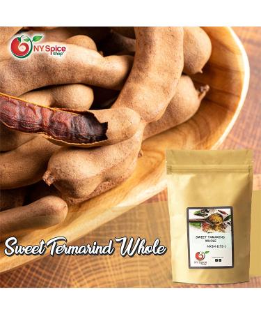NY Spice Shop Sweet Tamarind Pods - 1 lb Fresh Tamarind Candy, Whole Fruit - All Natural & Gluten Free - Buy Online on SooperMarket.com