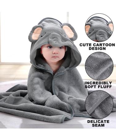 Zuimei Hooded Baby Towel - Cute Elephant Design for Newborn Boy and Girl - Buy Online on SooperMarket.com