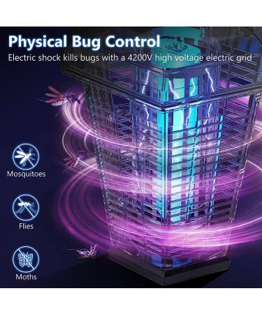 Outdoor Bug Zapper 20W with Dusk to Dawn Sensor - 4200V Electric Indoor Mosquito Killer for 2300 Sq Ft Coverage - Buy Online on SooperMarket.com