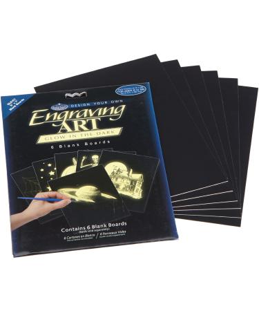 Royal & Langnickel Engraving Art Glow in The Dark 5 x 7 inch Blank Board (Pack of 6)