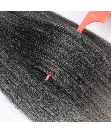Xusuperb Ombre Silver Gray Pre-Stretched Braiding Hair - 20 Inch Soft Yaki Texture Extensions (6 Packs) | T1B/Gray# Kanekalon Hair for Stylish Braids - Buy Online on SooperMarket.com