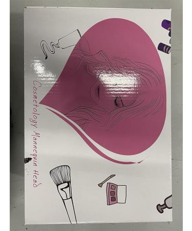 Topdirect 31.5 inch Synthetic Hair Wig Training Head - DIY Hairstyle Set with Holder in Rose Red - Perfect for Hairdressers - Buy Online on SooperMarket.com