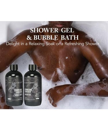 Men's Spa Gift Set for Father's Day - 10Pcs Charcoal Cedarwood Spa Kit with Jojoba Oil, Aftershave Balm, Shave Gel & More - Gift Basket for Dad - Buy Online on SooperMarket.com