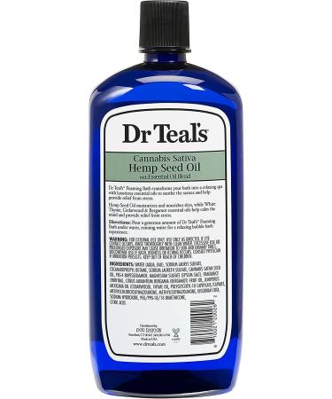 Dr Teal's Hemp Seed Oil Epsom Salt Soak 3 LBS + Foaming Bath 34 FL OZ Bundle - Buy Online on SooperMarket.com