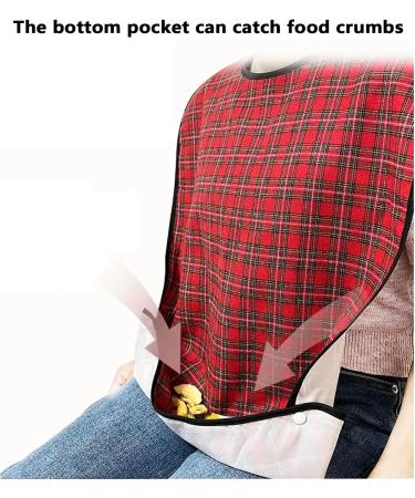 Adult Bib Reusable Washable Clothing Protector Waterproof Extra Long Bibs for Men Women Black Blue - Buy Online on SooperMarket.com
