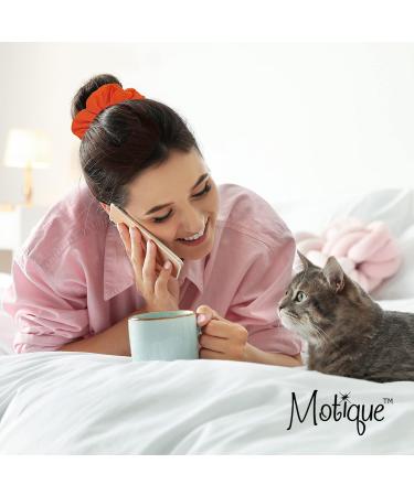 Set of 2 Solid Light Blue Scrunchies by Motique Accessories - Stylish Hair Accessories for All Hair Types - Buy Online on SooperMarket.com