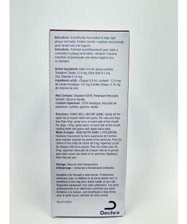 VETRADENT Oral Spray for Dogs & Cats with Biotrate Technology Fight Plaque & Tartar Freshen Breath Maintain & Promote Good Dental and Oral Hygiene 60ml Made in USA - Buy Online on SooperMarket.com