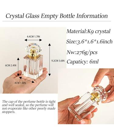 H&D Crystal Perfume Bottles - Decorative Refillable Glass Bottles for Home Decor & Women s Gifts Empty & Elegant - Buy Online on SooperMarket.com