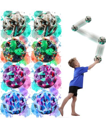 Wdjlnzb Astro Jump Ball 8 pieces Space Moon Ball Galaxy Ball rubber ball high jumps rubber ball spaceball super high bouncing bouncing jumping ball astro for children outdoors in the free party poison camouflage-8PCs