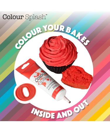 COLOUR SPLASH Coral Food Colouring Gel Tube - 25g Highly Concentrated Edible Ingredients for Vibrant Cakes - Buy Online on SooperMarket.com