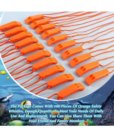 100 Pieces Emergency Whistle with Lanyard for Safety Camping and Survival - Loud Blast for Hiking, Boating, and Hunting - Buy Online on SooperMarket.com