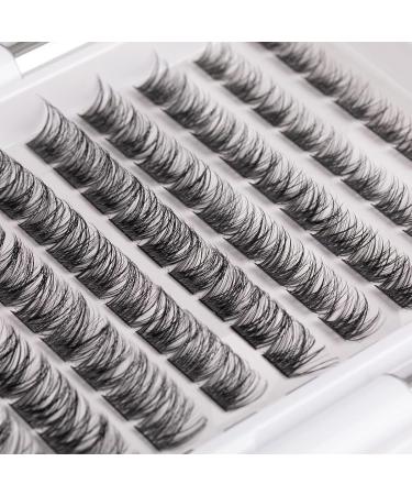 SISILILY Individual Lashes Cluster 90 Pcs DIY False Eyelashes Reusable Extension Kit - Natural Soft 3D C CC D Curl with Glue - 10/12/14/15/16mm Length - DM10 White - Buy Online on SooperMarket.com